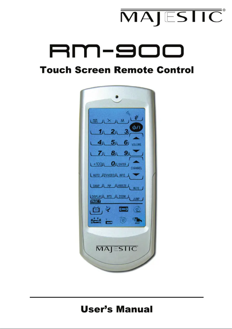 Image de la première page du manuel de l'appareil RM-900