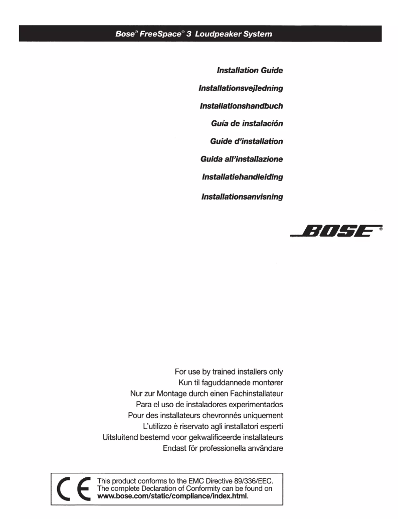 Page 1 de la notice Mode d'emploi Bose FreeSpace 3 Series I