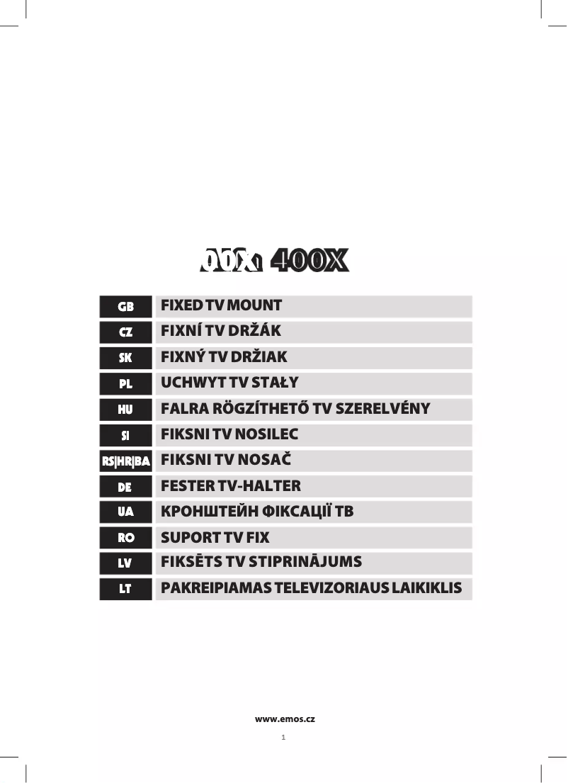 Page 1 de la notice Manuel utilisateur Emos KT1145
