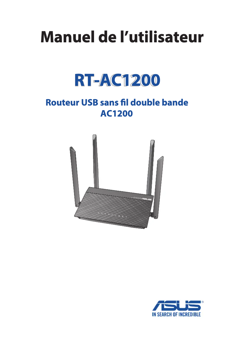 Page n°1 - Manuel utilisateur Asus RT-AC1200