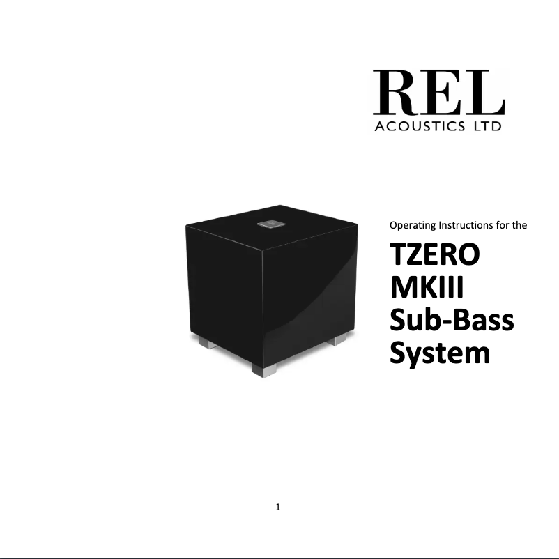 Image de la première page du manuel de l'appareil TZERO MKIII