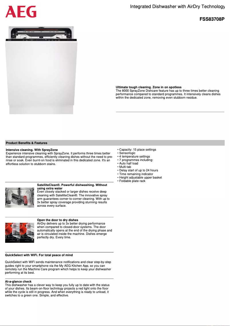 Page n°1 - Fiche technique AEG FSS83708P