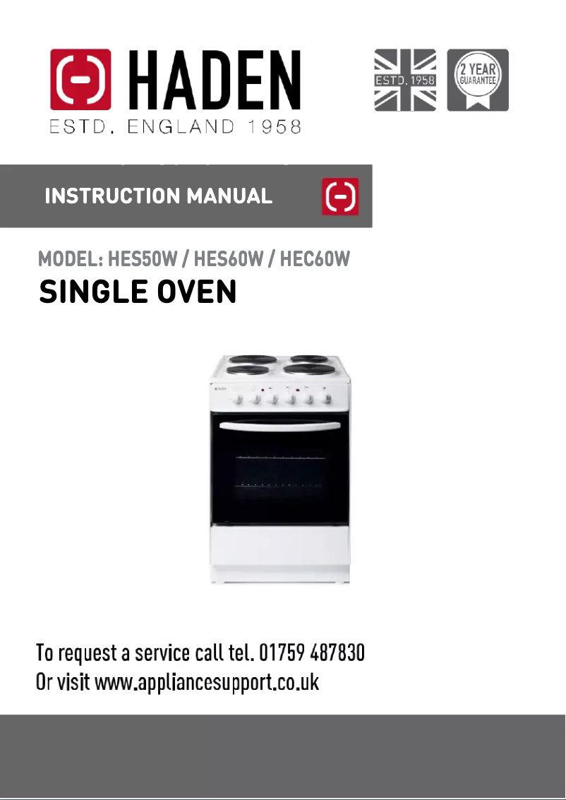 Image de la première page du manuel de l'appareil HES50W