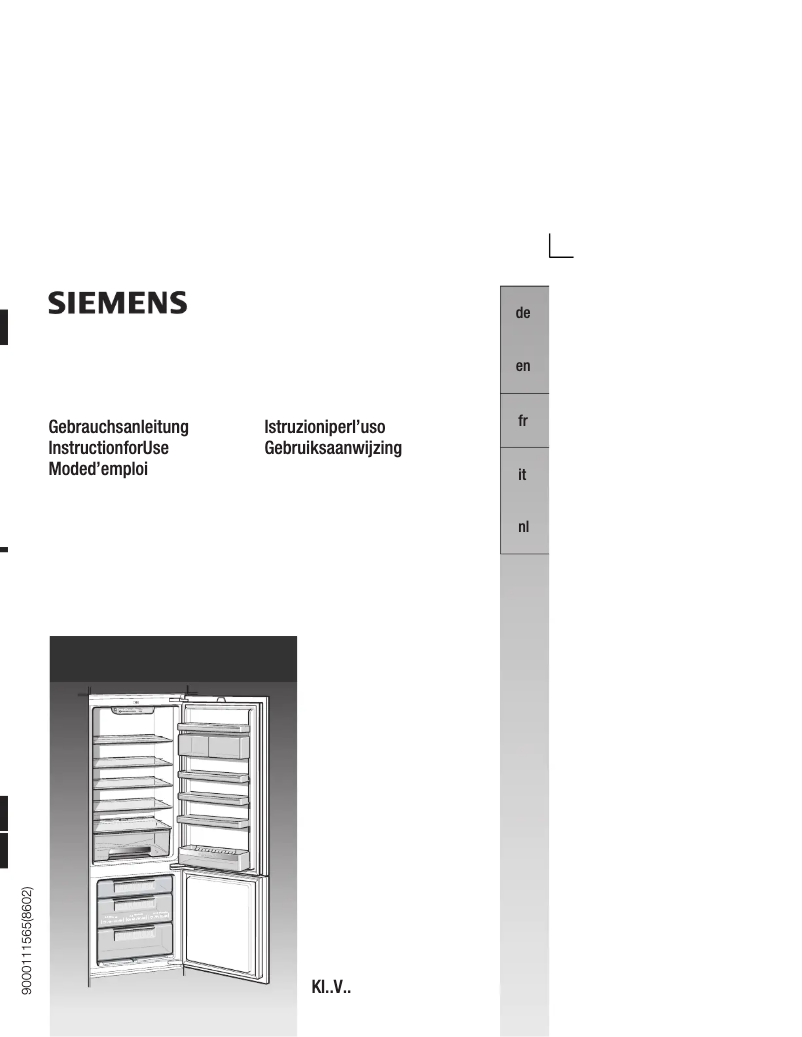 Page n°1 - Mode d'emploi Siemens KI28VA20FF