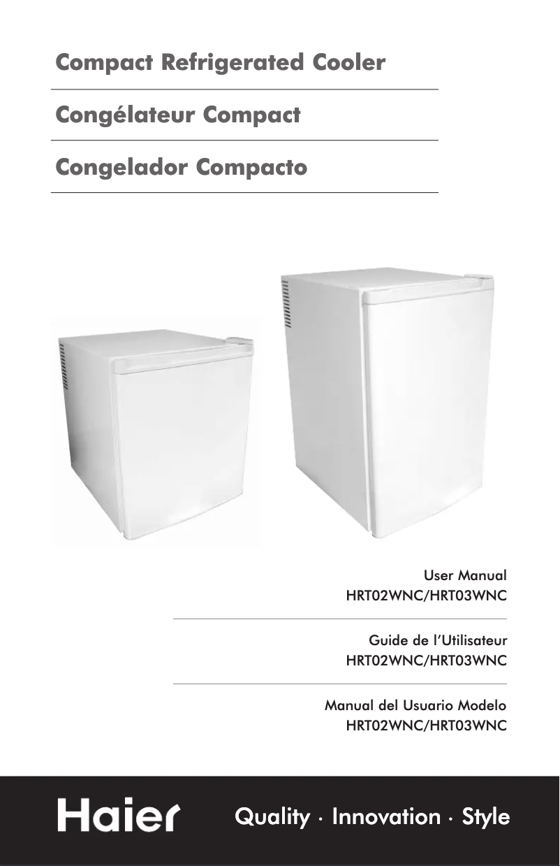 Page 1 de la notice Manuel utilisateur Haier HRT03WNC
