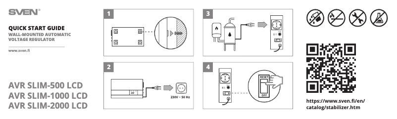 Image de la première page du manuel de l'appareil AVR SLIM-500 LCD