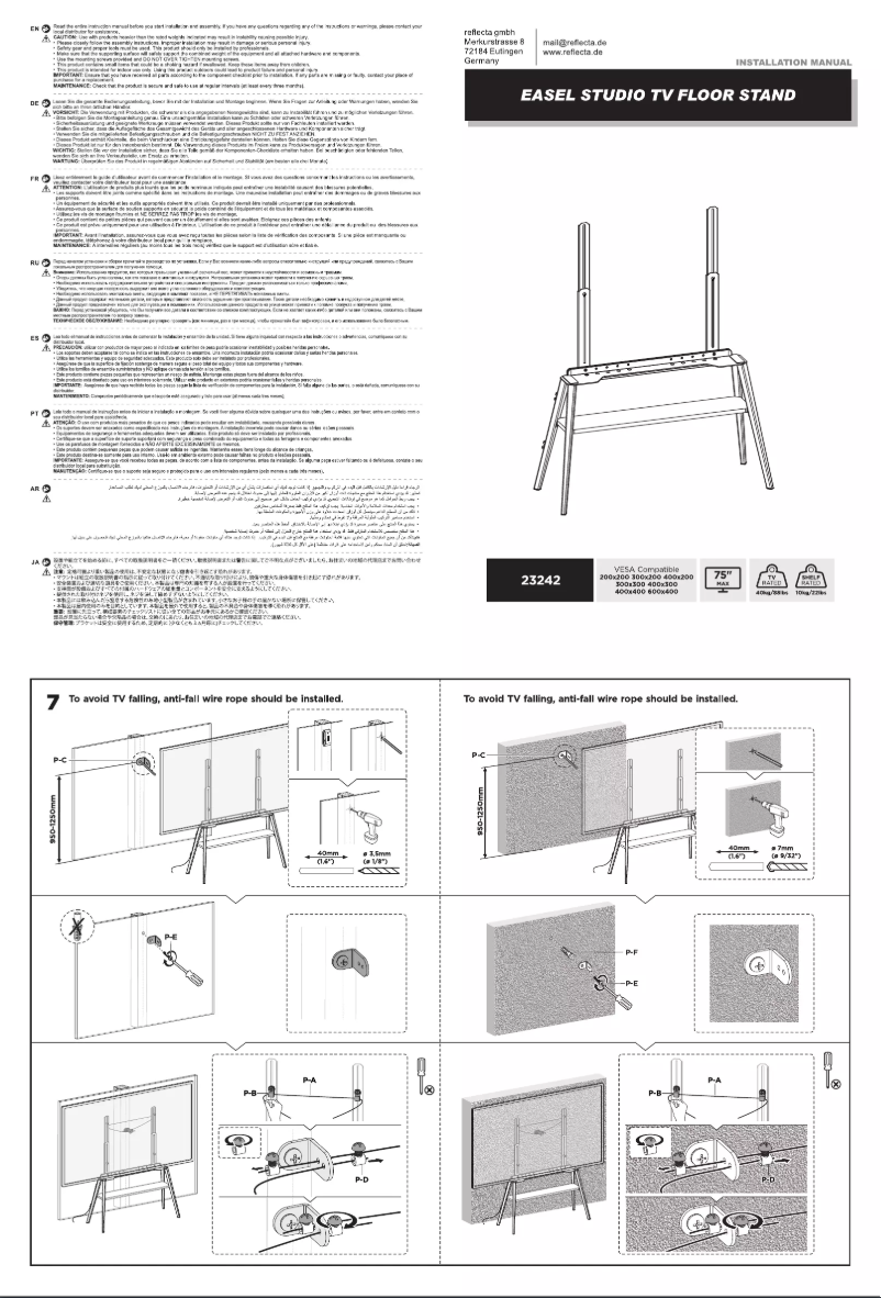 Page 1 de la notice Manuel utilisateur Reflecta 23242