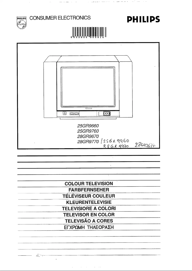 Image de la première page du manuel de l'appareil 28GR9970