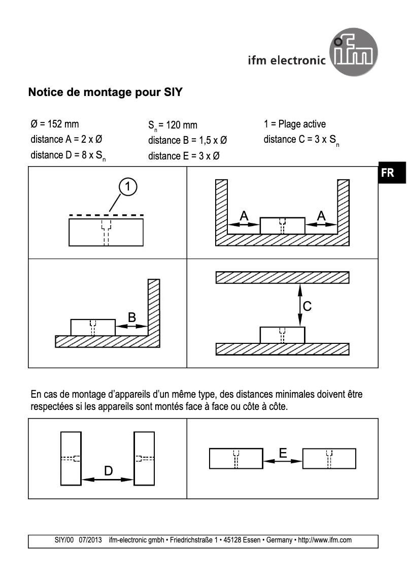 Page 1 de la notice Manuel utilisateur IFM I25001
