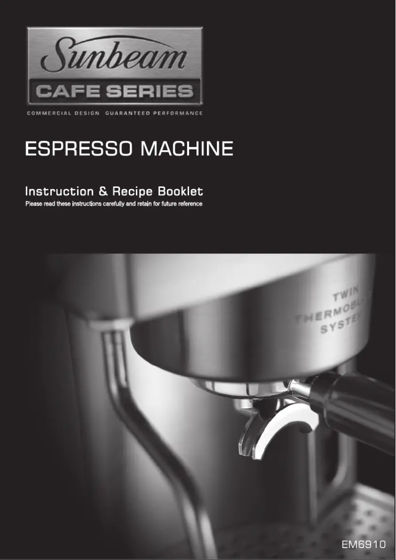Image de la première page du manuel de l'appareil Cafe PU6910