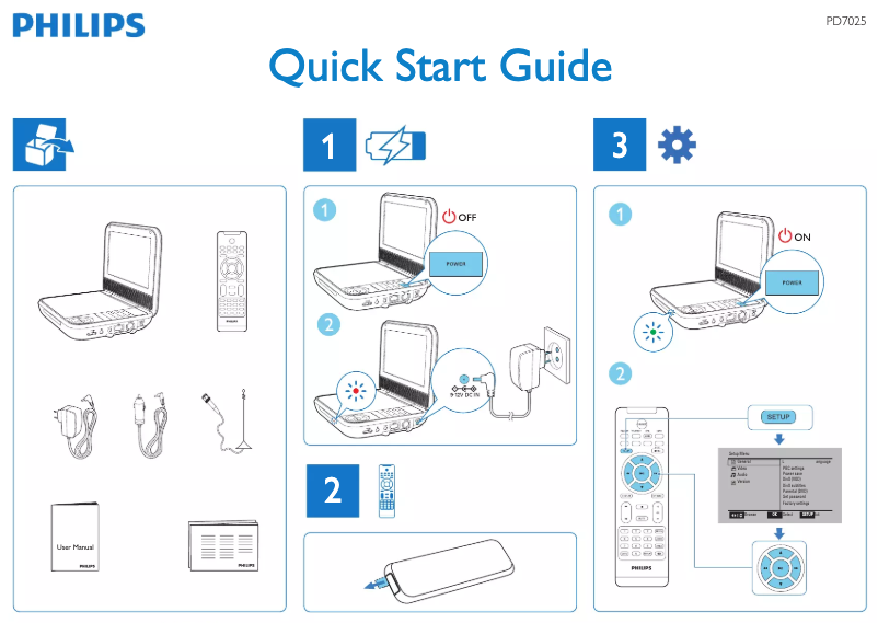 Page n°1 - Manuel utilisateur Philips PD7025