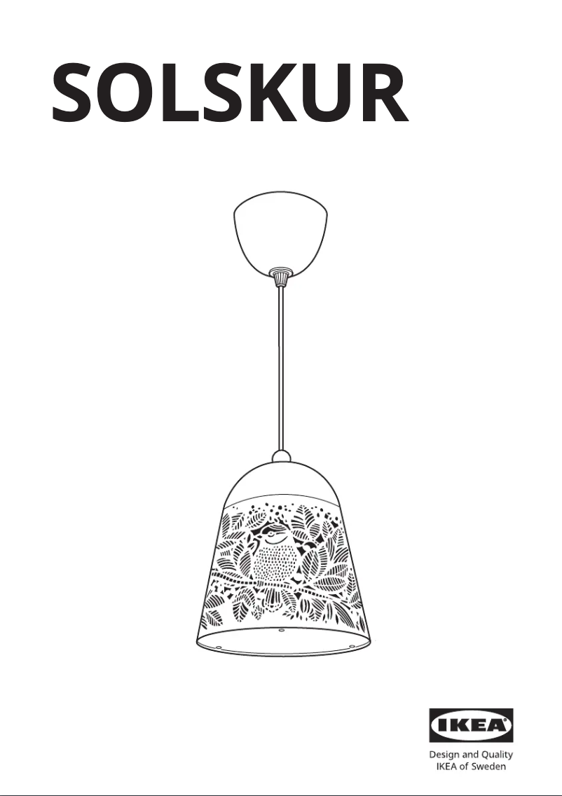 Page 1 de la notice Manuel utilisateur Ikea SOLSKUR 204.408.47