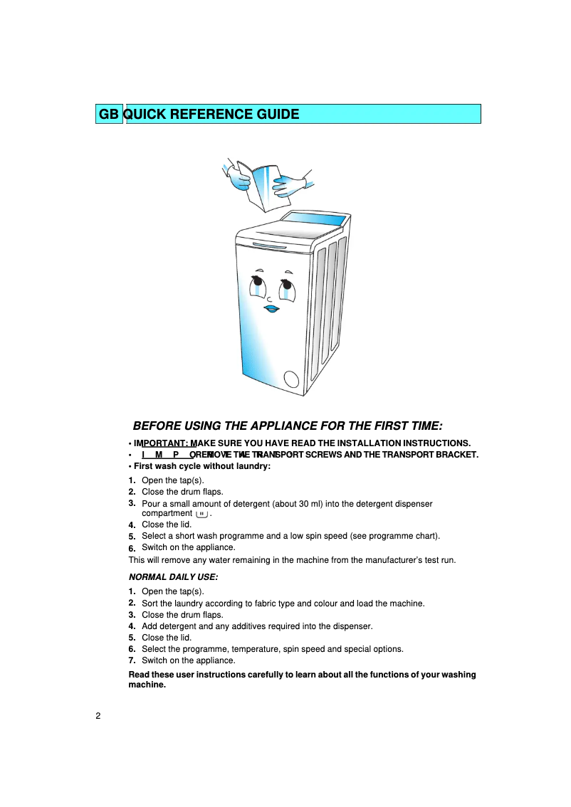 Image de la première page du manuel de l'appareil WATS 5340