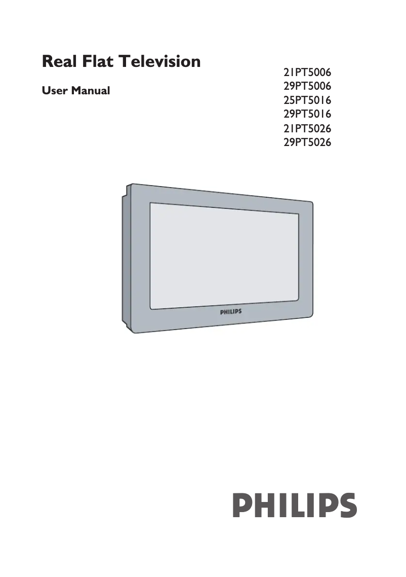 Page n°1 - Manuel utilisateur Philips 29PT5006