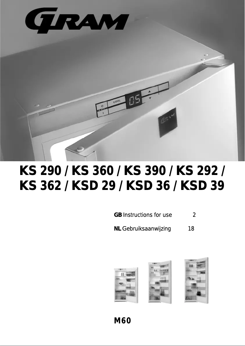 Page n°1 - Manuel utilisateur Gram KSD39