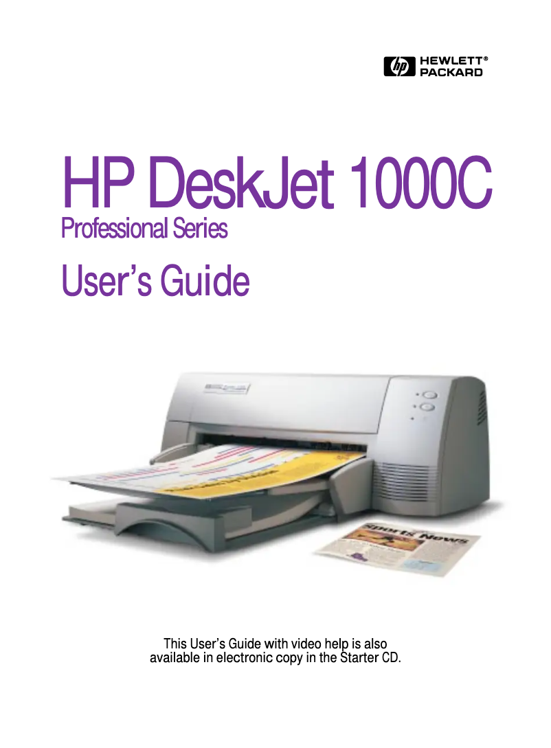 Page 1 de la notice Manuel utilisateur HP DeskJet 1000C