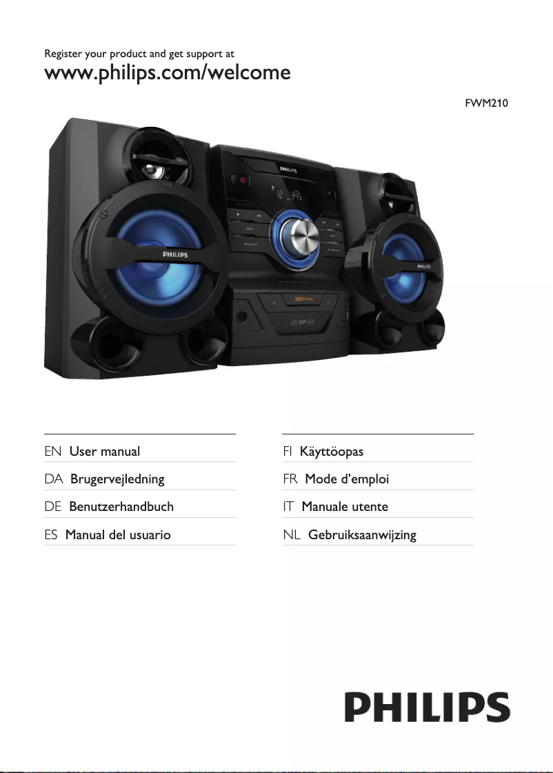 Image de la première page du manuel de l'appareil FWM210