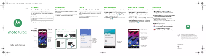 Page 1 de la notice Manuel utilisateur Motorola Moto G3 Turbo