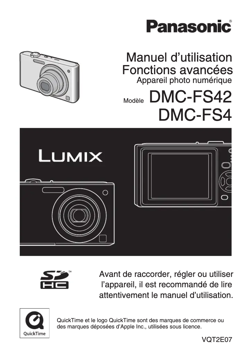 Page 1 of the manual User Manual Panasonic Lumix DMC-FS42