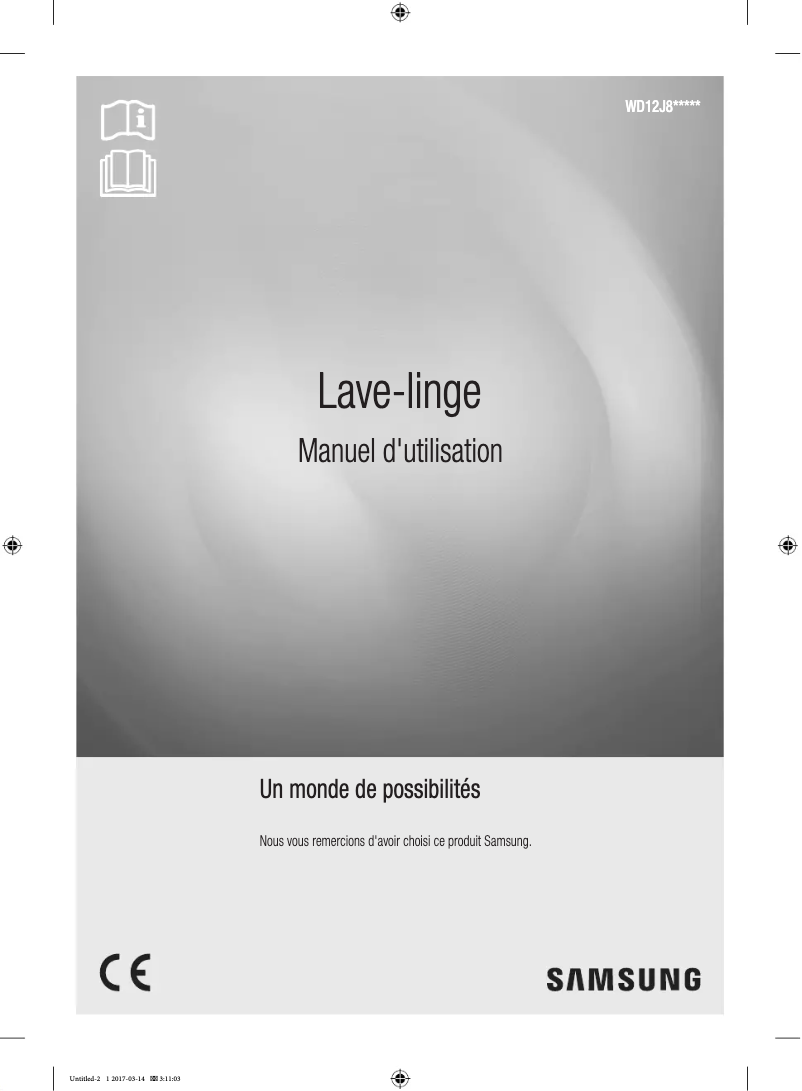 Page n°1 - Manuel utilisateur Samsung WD12J8400GW