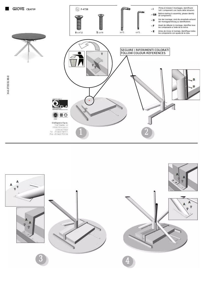 Image de la première page du manuel de l'appareil GIOVE