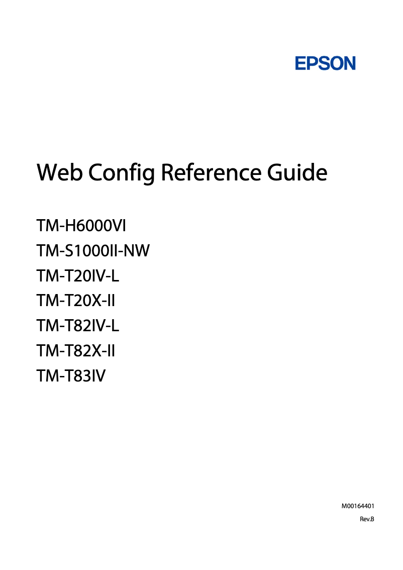 Page 1 de la notice Manuel utilisateur Epson TM-H6000VI