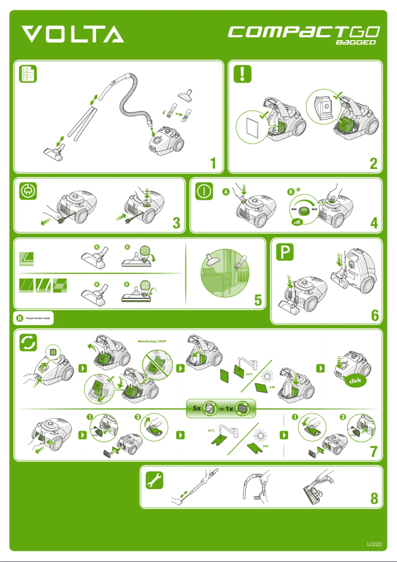 Página 1 del manual Manual de usuario Volta Compact Bagged U1220