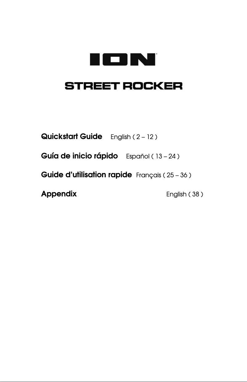 Image de la première page du manuel de l'appareil Street Rocker