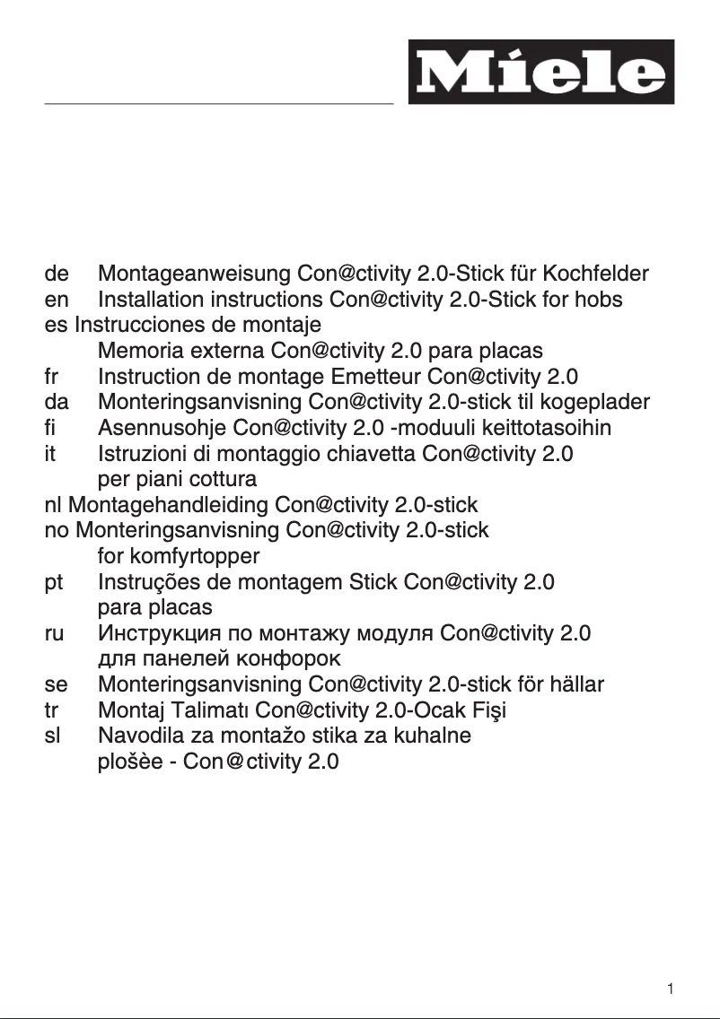 Page 1 de la notice Manuel utilisateur Miele DA 6690 W EXT