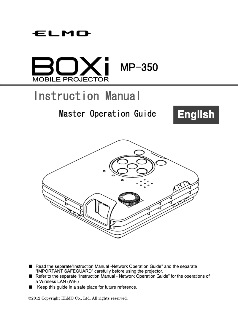 Page n°1 - Manuel utilisateur Elmo BOXi MP-350