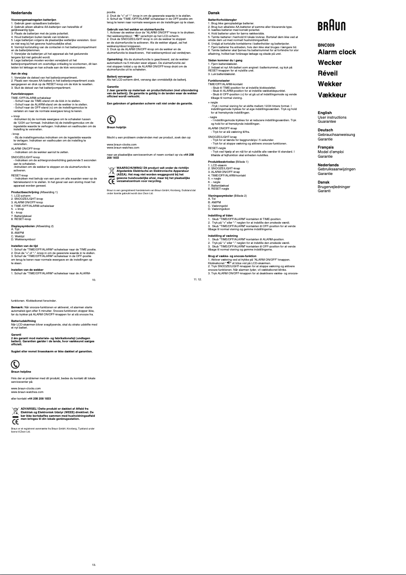 Image de la première page du manuel de l'appareil BNC009