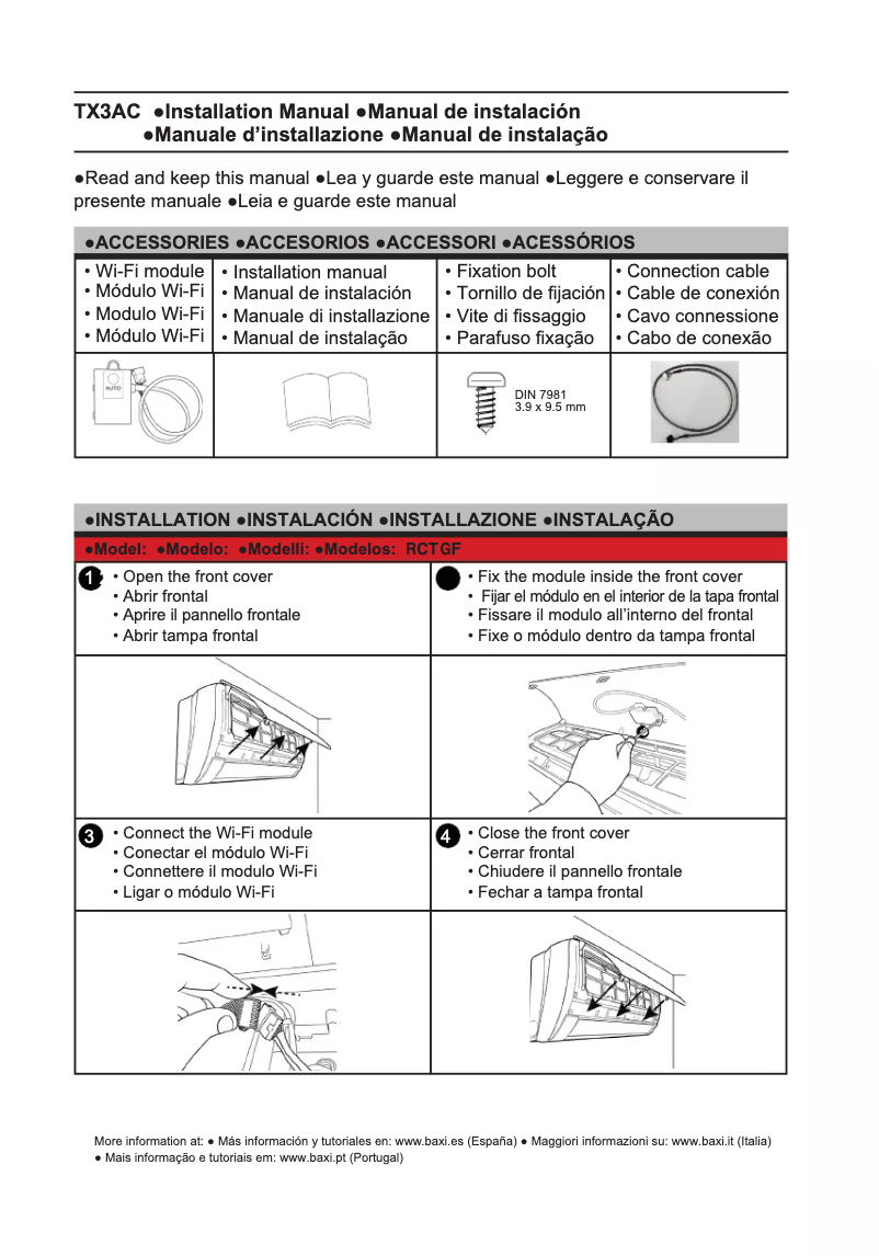 Image de la première page du manuel de l'appareil Anori Mono R32
