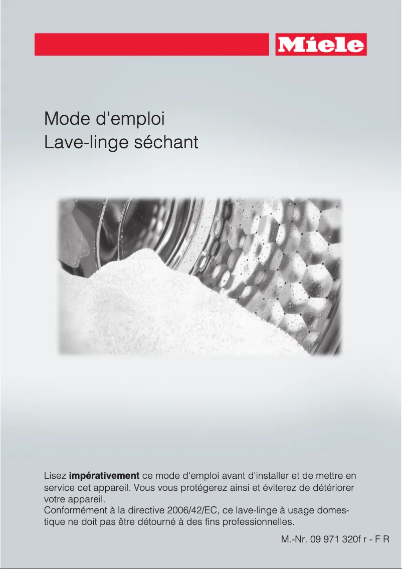 Image de la première page du manuel de l'appareil WT 2796 WPM
