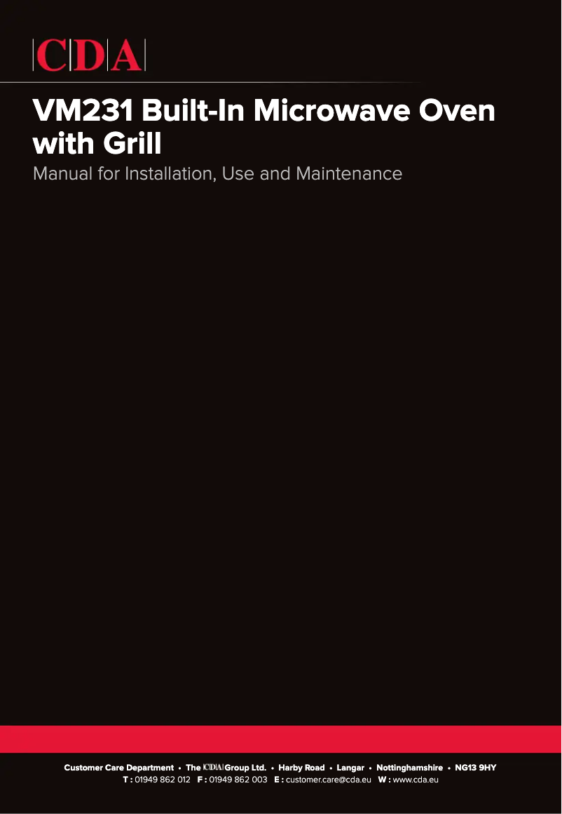 Page 1 de la notice Manuel utilisateur CDA VM231SS