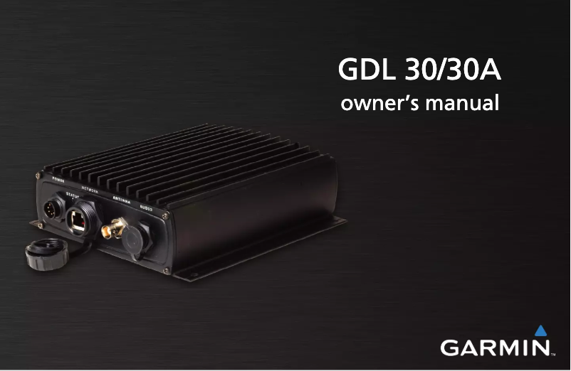 Page 1 de la notice Manuel utilisateur Garmin GDL 30