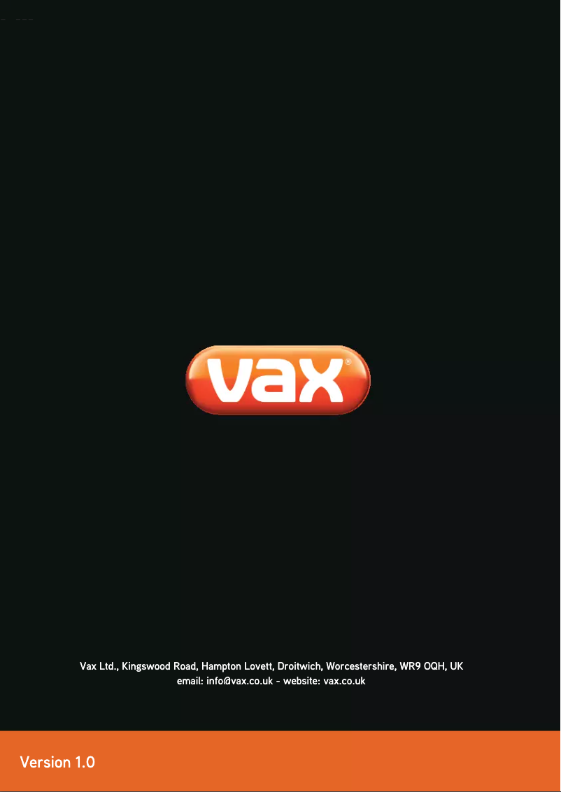 Page 1 de la notice Manuel utilisateur Vax S87-T1