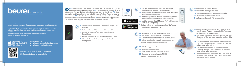 Image de la première page du manuel de l'appareil ME 90