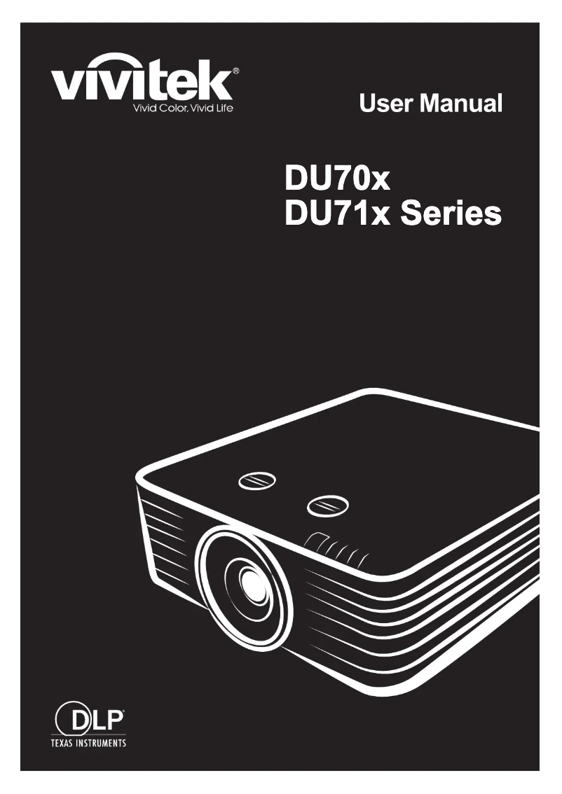 Page 1 de la notice Manuel utilisateur Vivitek DU7095Z