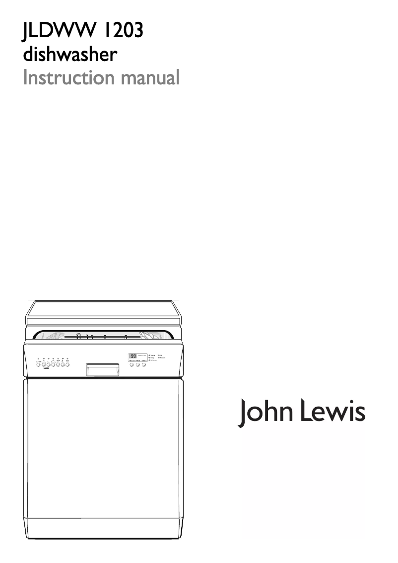 Page 1 de la notice Manuel utilisateur John Lewis JLDWW 1203
