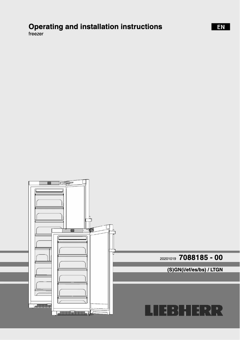 Page n°1 - Manuel utilisateur Liebherr GN 3235 Comfort
