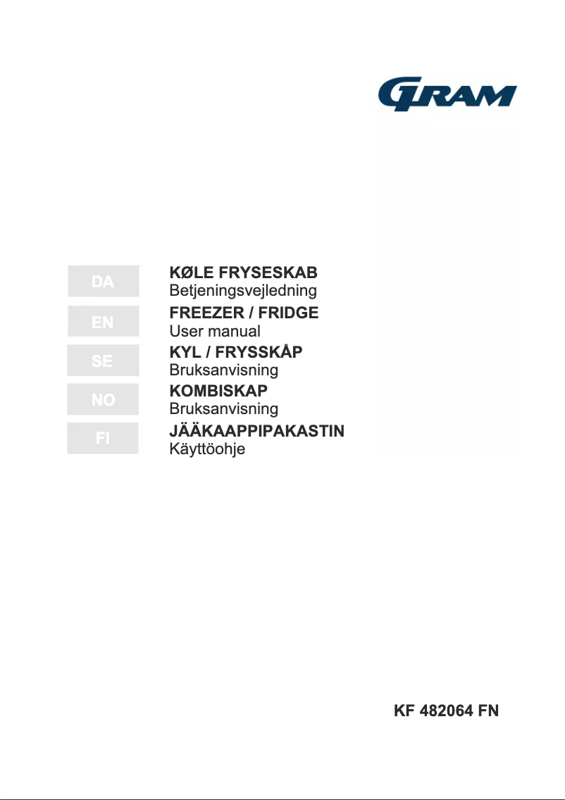 Page 1 de la notice Manuel utilisateur Gram KF 482064 FN