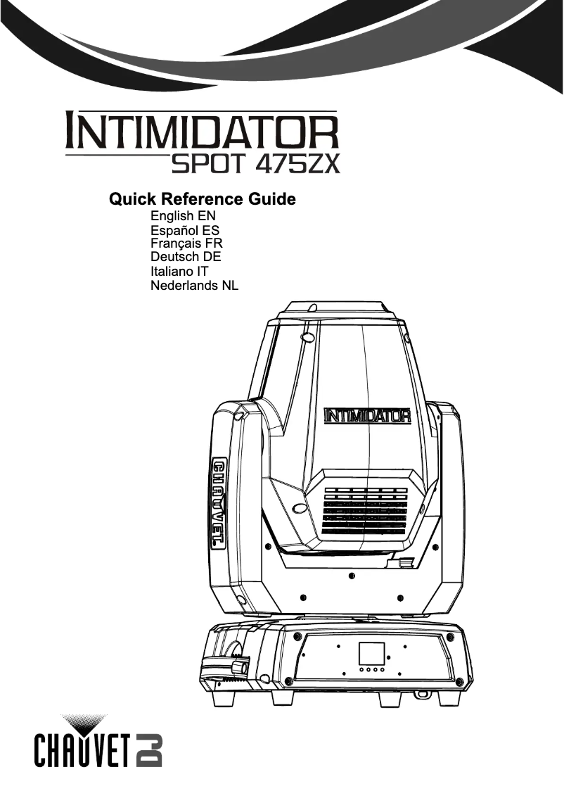 Image de la première page du manuel de l'appareil Intimidator Spot 475ZX