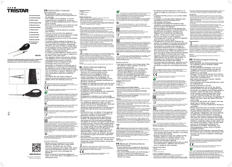 Image de la première page du manuel de l'appareil EM-2107