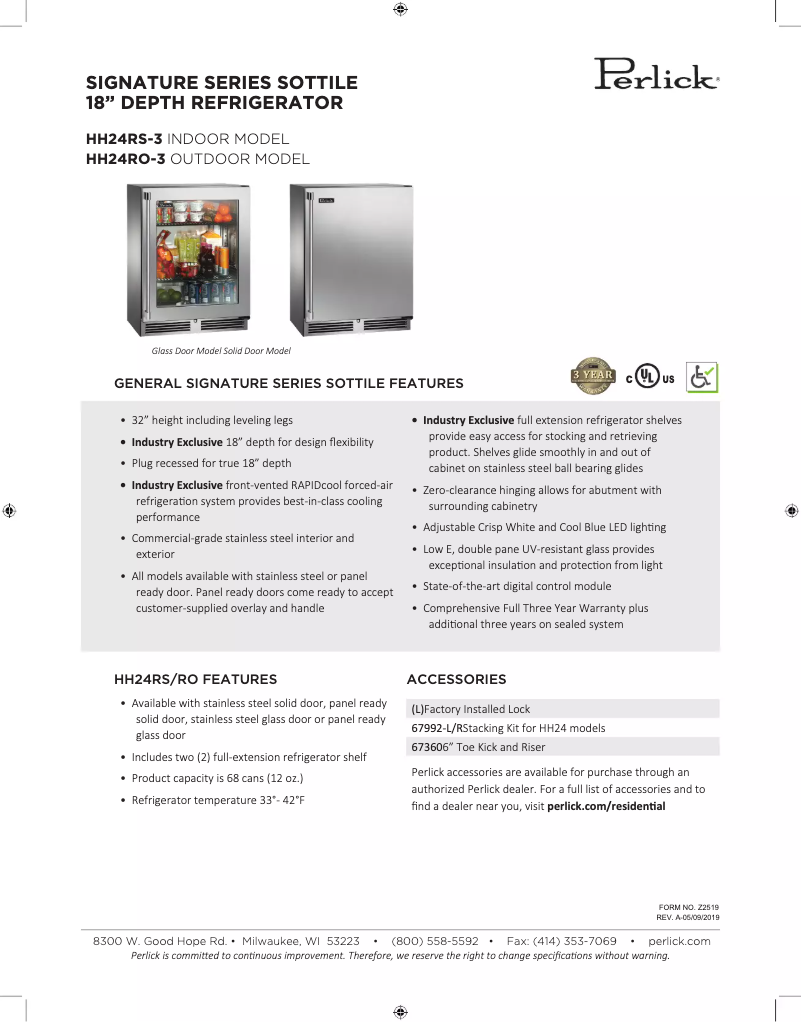 Image de la première page du manuel de l'appareil HH24RO-3-1L