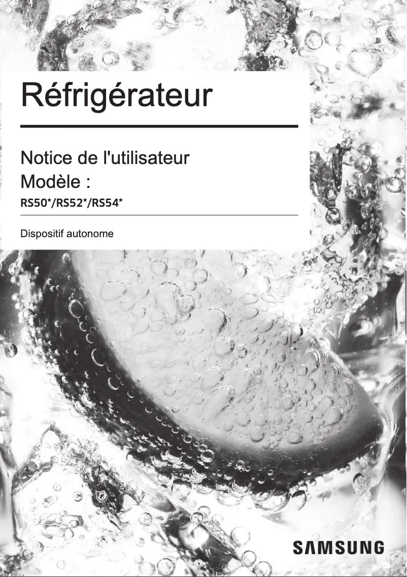 Page n°1 - Manuel utilisateur Samsung RS50N3513S8