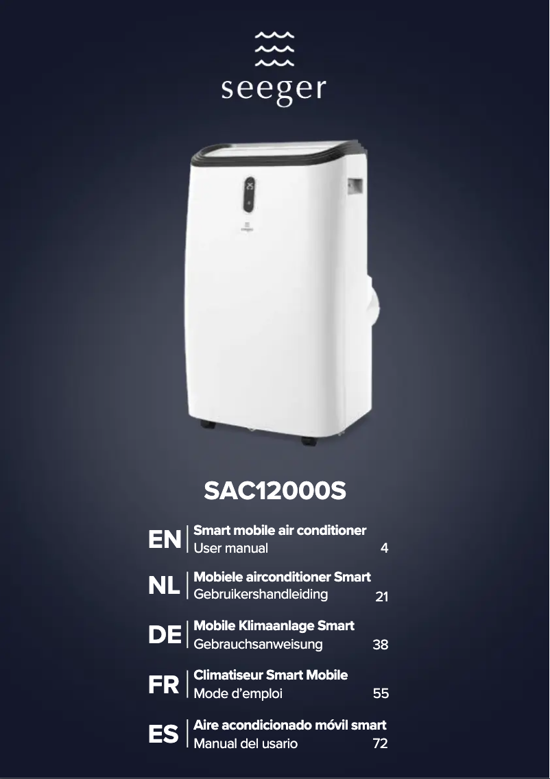 Page n°1 - Manuel utilisateur SEEGER SAC12000S