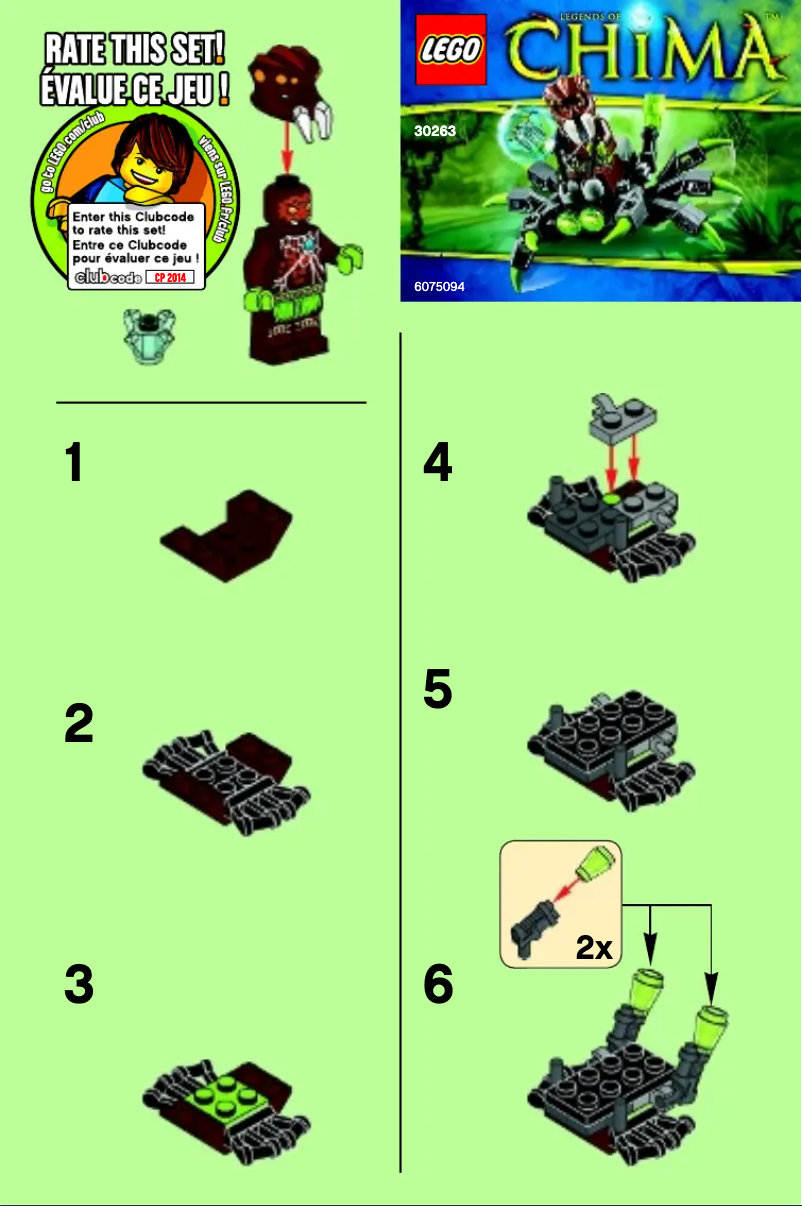 Page n°1 - Manuel utilisateur Lego Spider Crawler 30263
