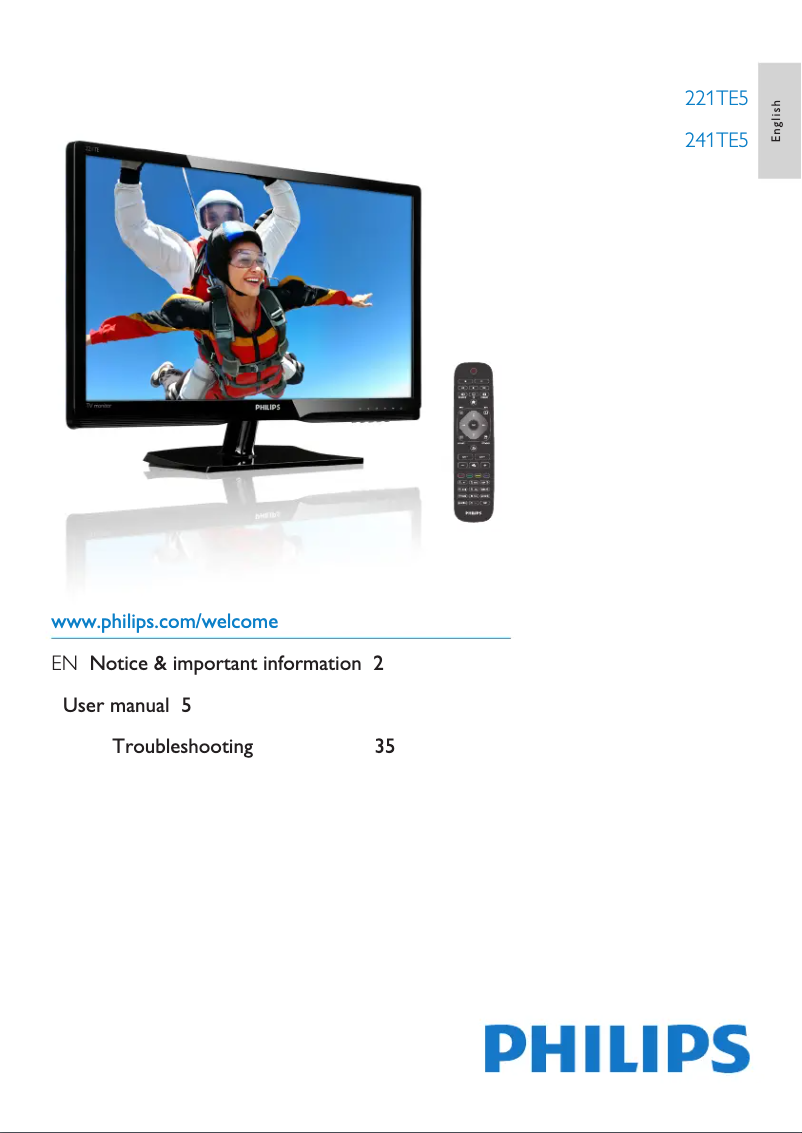 Page n°1 - Manuel utilisateur Philips 241TE5