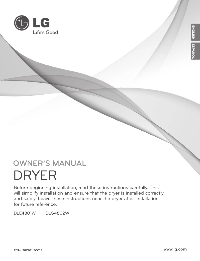 Page n°1 - Manuel utilisateur LG DLG4802W