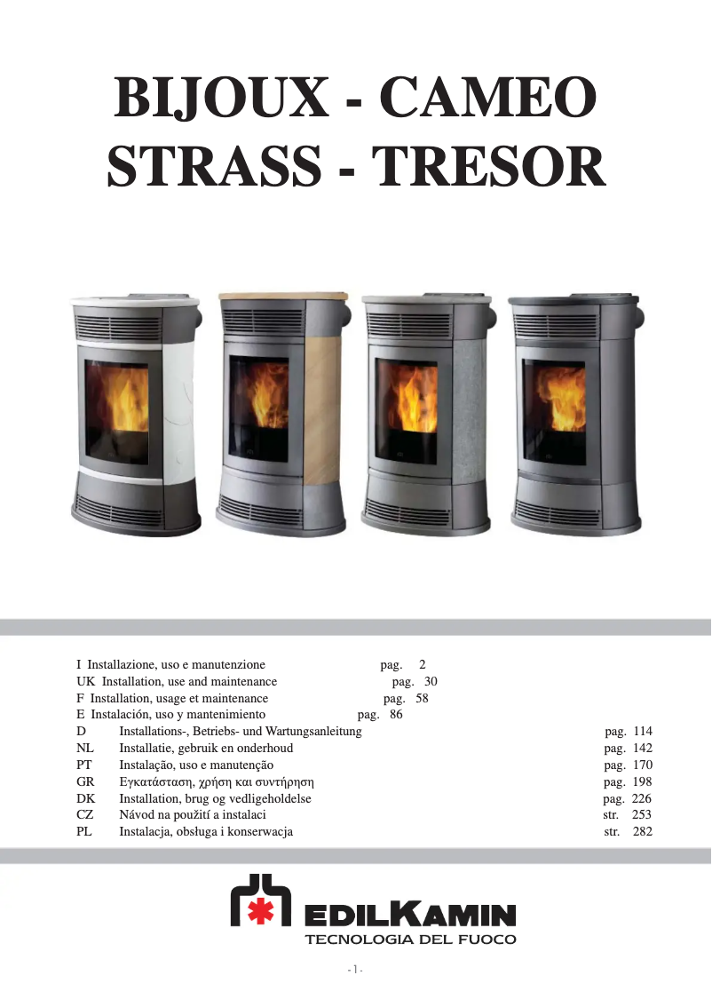 Página 1 del manual Manual de usuario Edilkamin CAMEO